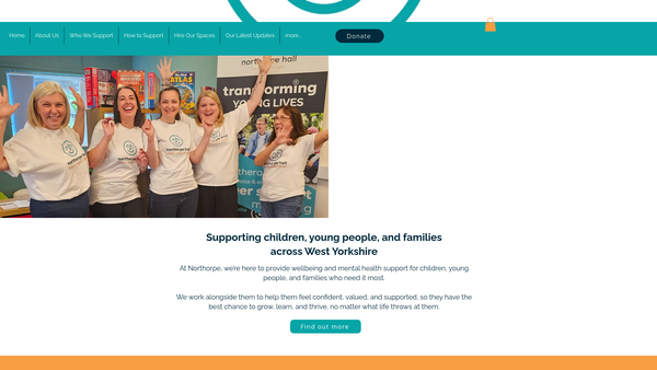 Screenshot of the Northorpe Hall Child & Family Trust website