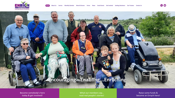Screenshot of the Enrych Buckinghamshire website