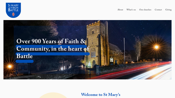 Screenshot of the The Parochial Church Council Of The Ecclesiastical Parish Of Battle website