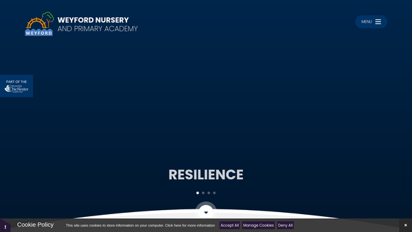 Screenshot of the The Weyford Association Of Staff & Parents website