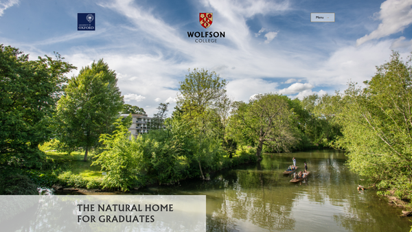 Screenshot of the Wolfson College In The University Of Oxford website