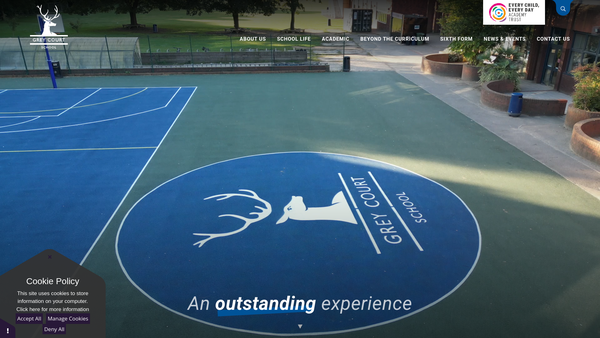 Screenshot of the Grey Court Education Fund website