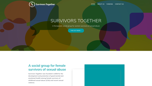 Screenshot of the Survivors Together website