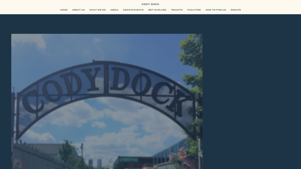 Screenshot of the Gasworks Dock Partnership website