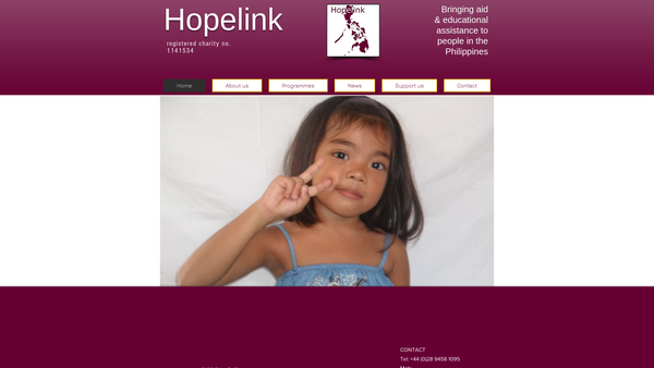 Screenshot of the Hopelink website