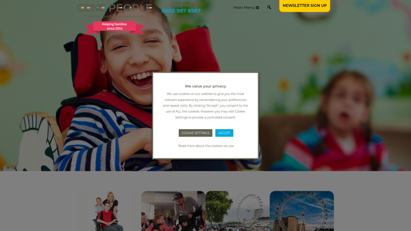 Screenshot of the Gene People website