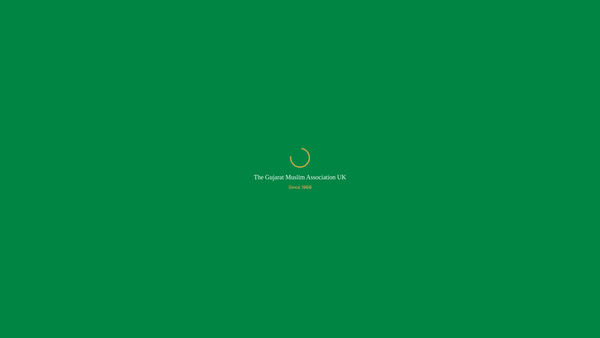 Screenshot of the The Gujarat Muslim Association UK website
