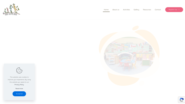 Screenshot of the Twiggs Lane Pre-School website