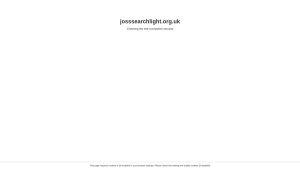Screenshot of the Joss Searchlight website