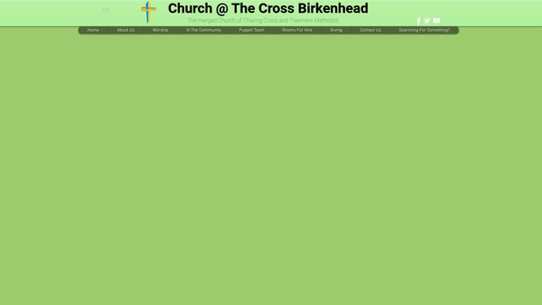 Screenshot of the Church @ The Cross Birkenhead (Methodist) website