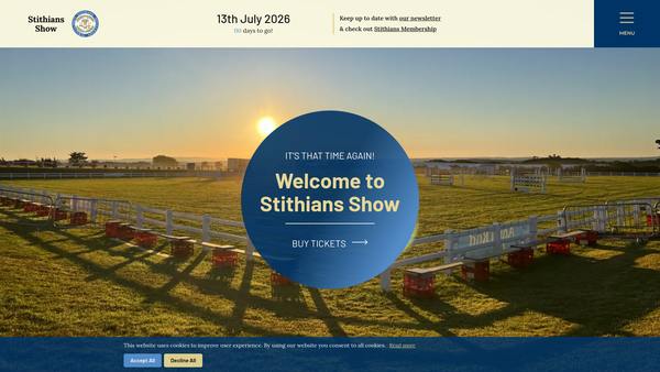 Screenshot of the Stithians Agricultural Association Limited website