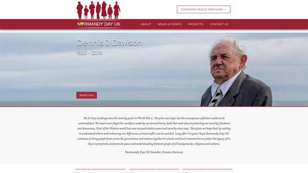 Screenshot of the Normandy-Day UK Ltd website