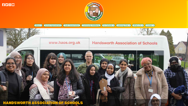 Screenshot of the Handsworth Association Of Schools website