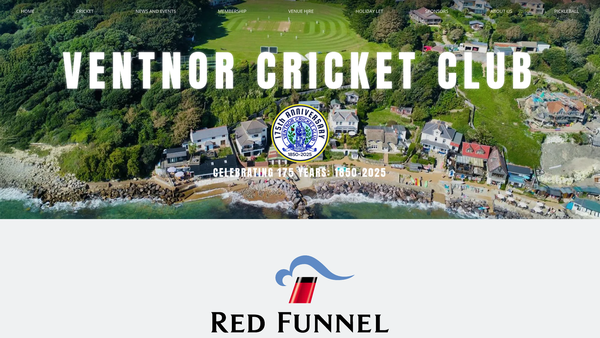Screenshot of the Ventnor Cricket Club Ltd website