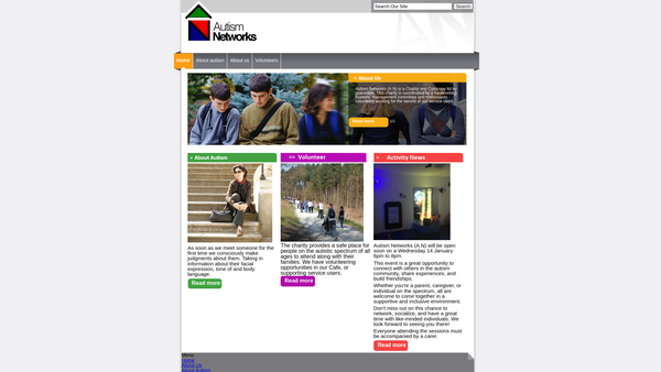 Screenshot of the Autism Networks (A.n) website