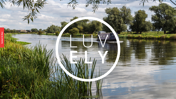 Screenshot of the Luvely website