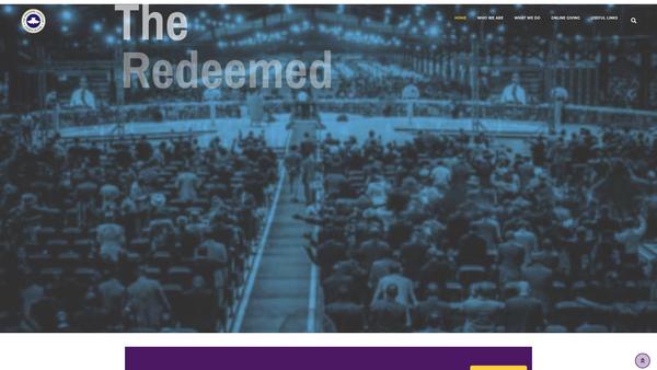 Screenshot of the Redeemed Christian Church Of God: House On The Rock website