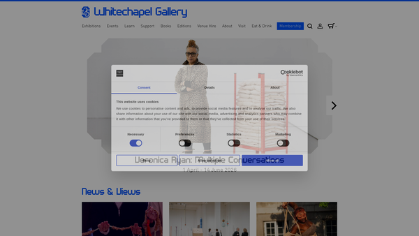 Screenshot of the Whitechapel Gallery Estates Trust website