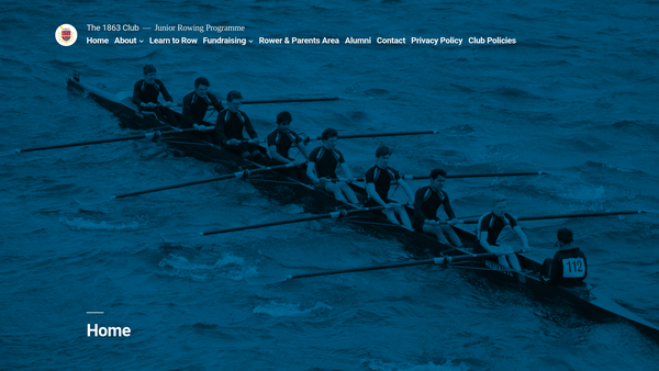 Screenshot of the 1863 Club Support Group website