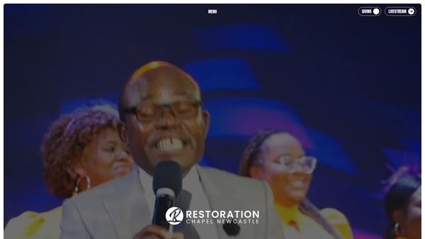 Screenshot of the Rccg Restoration Chapel website