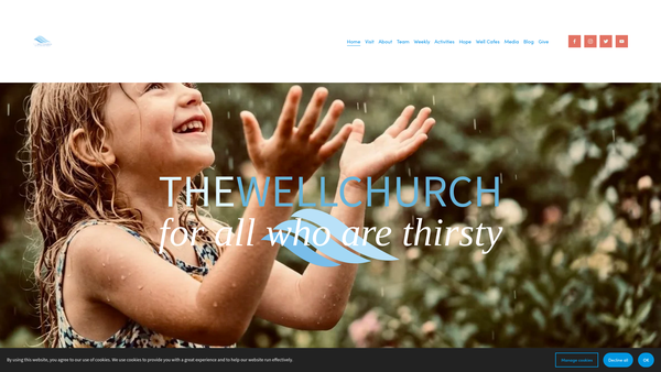 Screenshot of the Well Baptist Church website
