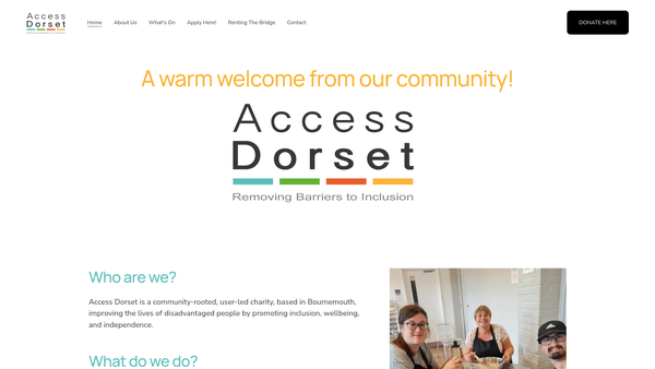 Screenshot of the Access Dorset Ltd website