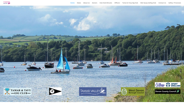 Screenshot of the Weir Quay Community Watersports Hub Club Ltd website