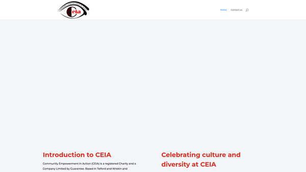 Screenshot of the Ceia website