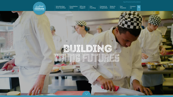 Screenshot of the The Geoffrey Harrison Foundation website