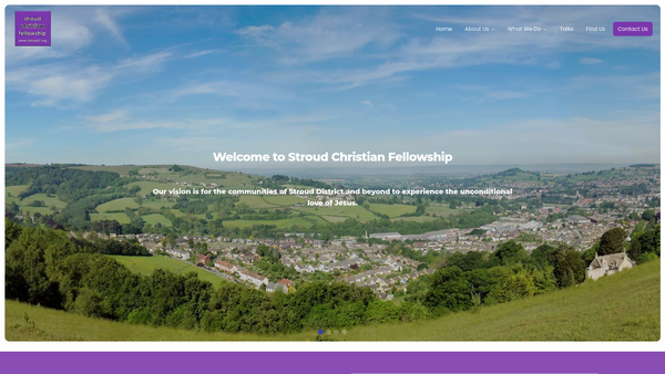 Screenshot of the Stroud Christian Fellowship website