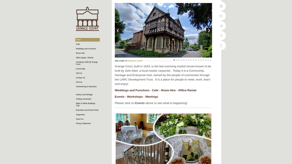 Screenshot of the Larc Development Trust website