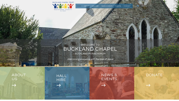 Screenshot of the Buckland Chapel Trust website