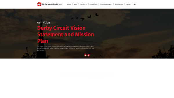 Screenshot of the Derby Circuit Of The Methodist Church website