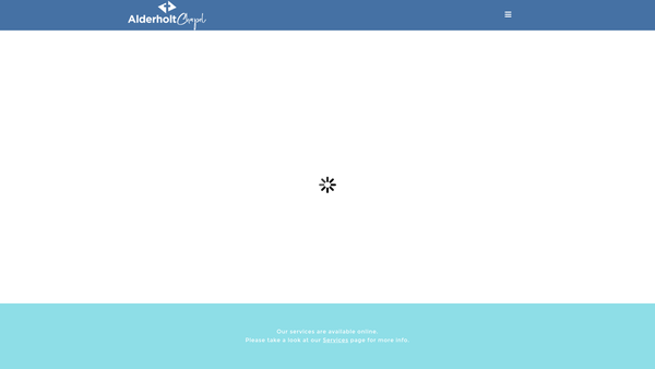 Screenshot of the Alderholt Congregational Church website