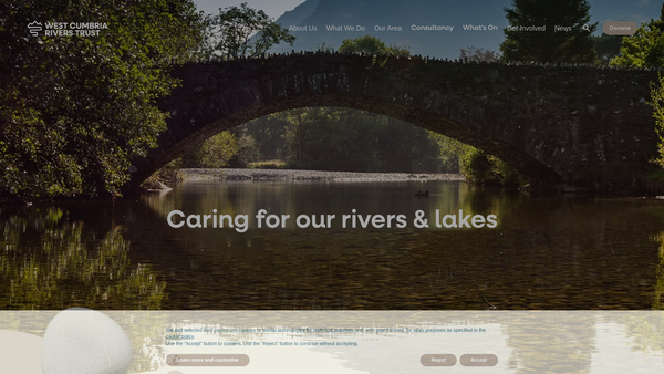 Screenshot of the West Cumbria Rivers Trust Limited website