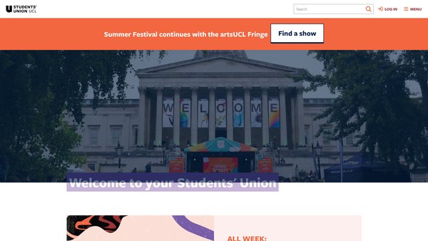 Screenshot of the Uclu website