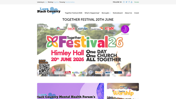 Screenshot of the The Black Country Net website
