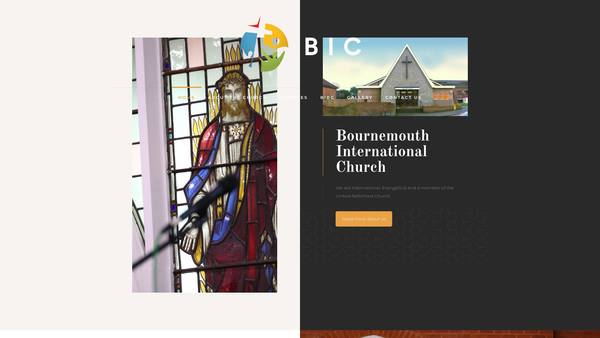 Screenshot of the Bournemouth International Church website