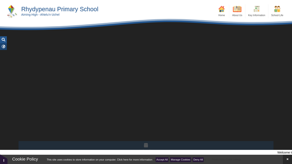 Screenshot of the Rhydypenau School Association website