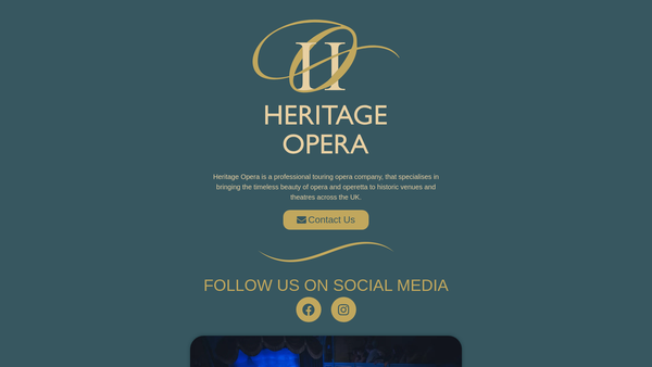 Screenshot of the Heritage Opera Limited website