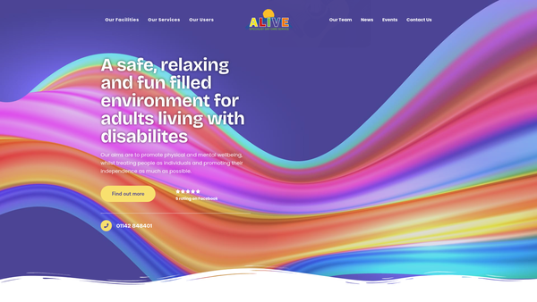 Screenshot of the The Alive Project Ltd website