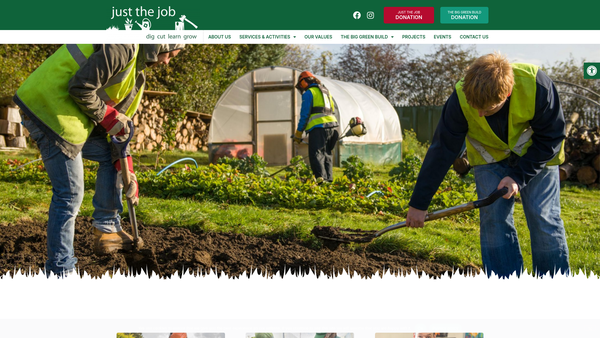 Screenshot of the Just The Job Environmental Enterprises Limited website