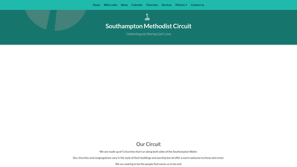 Screenshot of the Southampton Methodist Circuit website