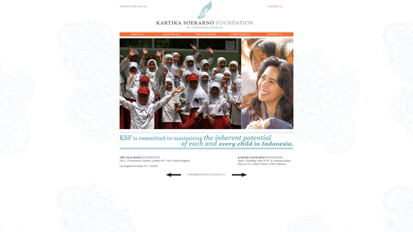 Screenshot of the The UK Kartika Foundation website