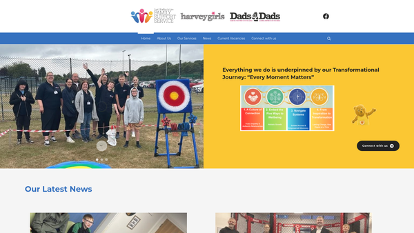 Screenshot of the Harvey Girls website