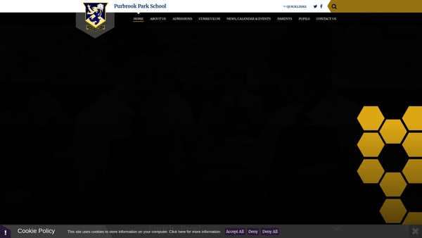 Screenshot of the The Purbrook Park Learning Trust website