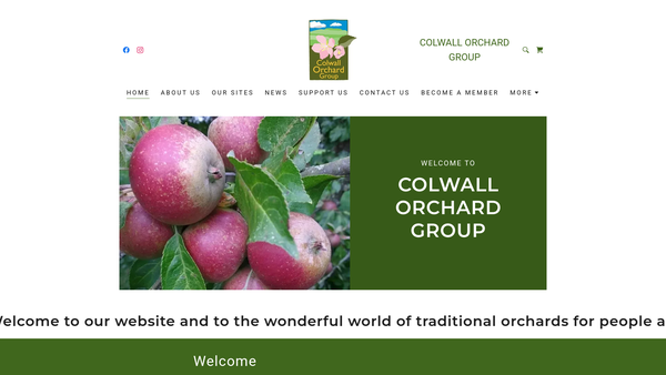 Screenshot of the Colwall Orchard Trust website