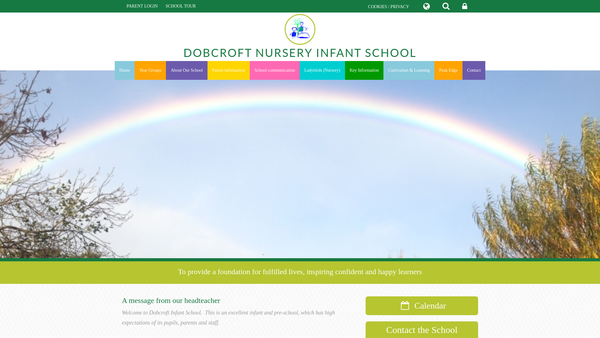 Screenshot of the Dobcroft Infant Parent School Association website