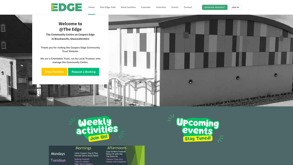 Screenshot of the The Coopers Edge Trust website