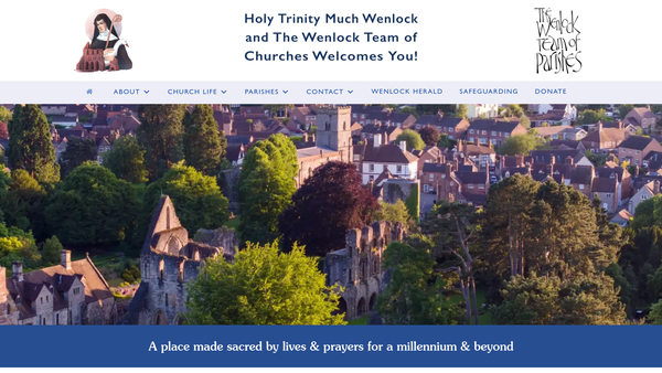 Screenshot of the The Parochial Church Council Of The Ecclesiastical Parish Of Much Wenlock With Bourton website